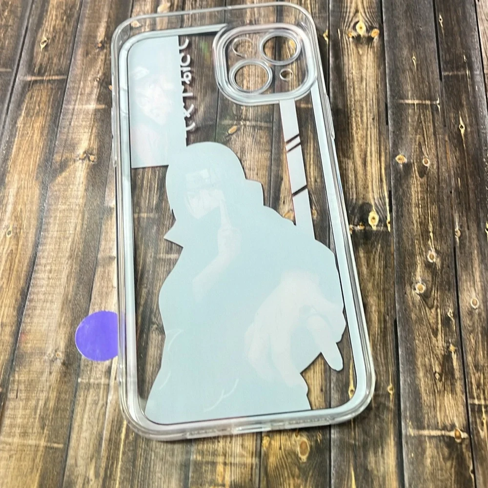 5for$10 Anime Itachi Uchiha iPhone 15 Plus Transparent Red Trim Phone Case NWT
